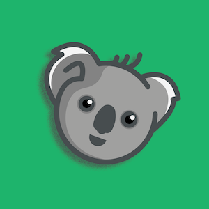 koala rank mascot head icon