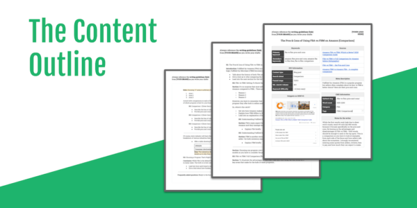 free content outline template