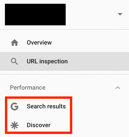 advanced google search console menu