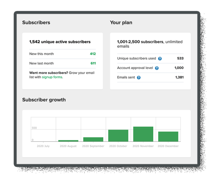 email list growth using mailerlite