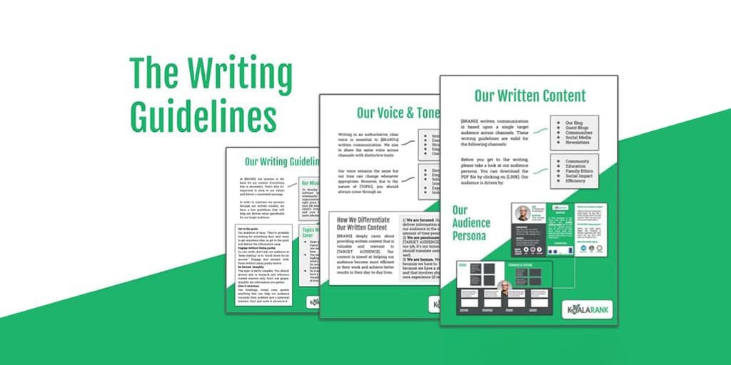 writing guidelines sample template